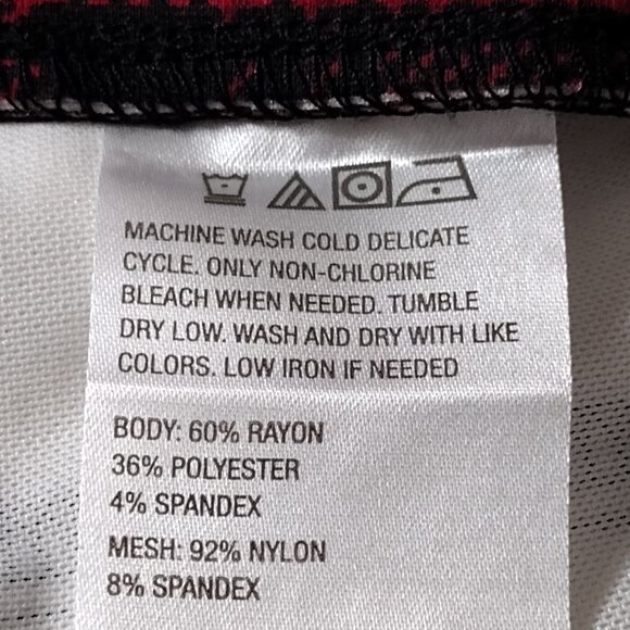 Iman: Red, Black Plaid Flare Leg Pants, Size 2XT - Picture 6 of 6